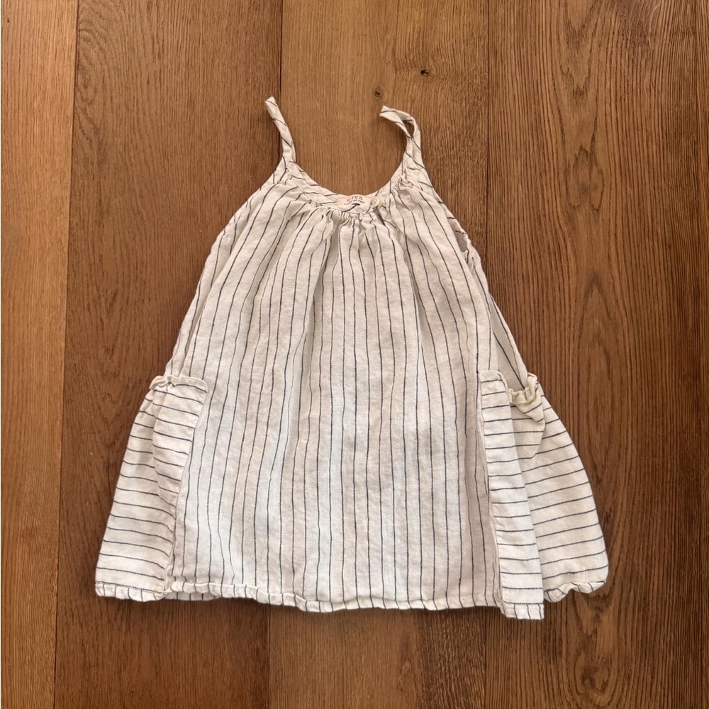 Wren striped White Dress (like door ploom prim)